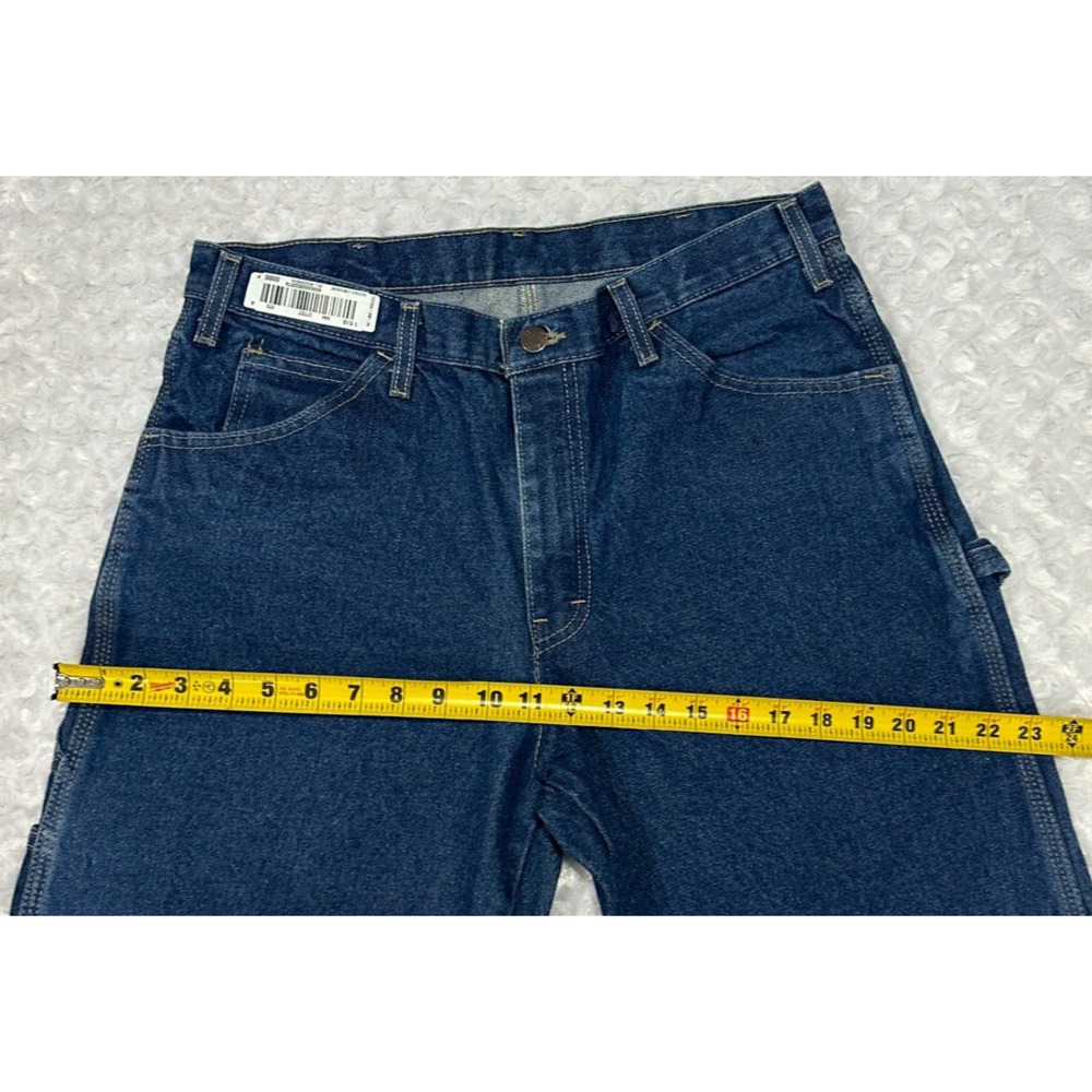 Dickies Jeans Mens 34x33 Carpenter Relaxed Fit Heavyweight Denim Cotton Workwear - Picture 7 of 12
